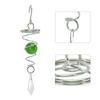 2Pcs Gazing Ball Spiral Tail Wind Spinner Stabilizer Stainless Steel Spiral Wind Chimes for Outside Green