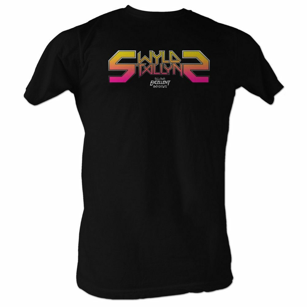 Bill and Ted Stallyns Wild Black Adult T-Shirt S