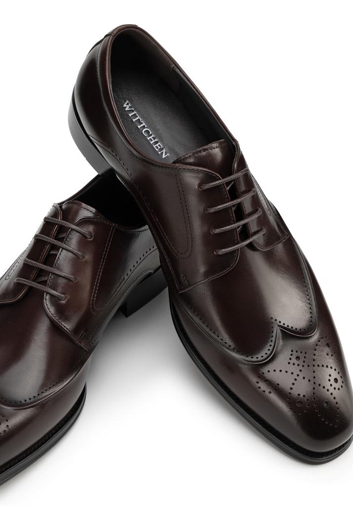 Wittchen Herren-Brogues aus echtem Leder, Dunkelbraun, Dunkelbraun, Echtes Leder