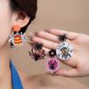Fun Exaggerated Halloween Spider Stud Earrings – Cool, Versatile, and Fashionable European & American Style Accessory