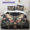 Butterfly in Flower Bushes  Pattern Bedding Quilt Set Quilt Cover Pillowcase Home Decoration  Gift (1 * duvet cover + 2 * pillowcase, without core)