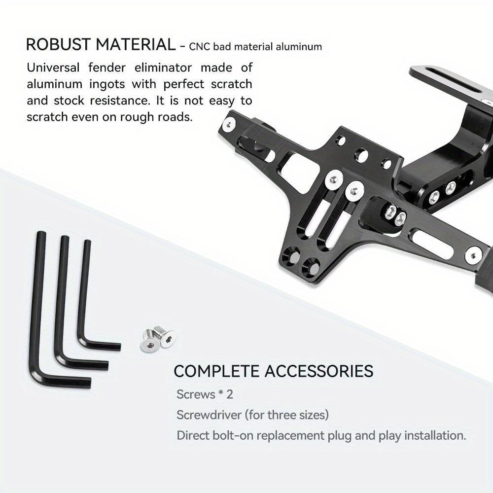 Motorcycle License Number Plate Holder Frame CNC Aluminum Adjustable Moto Accessories Turn Signal Light Bracket