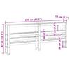 Headboard with Shelves Wax Brown 200 Cm Solid Pine Wood