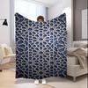 Geometric Pattern Blanket Microfiber Flannel Cover Blanket Bedroom Living Room Sofa Soft And Comfortable Home Decoration