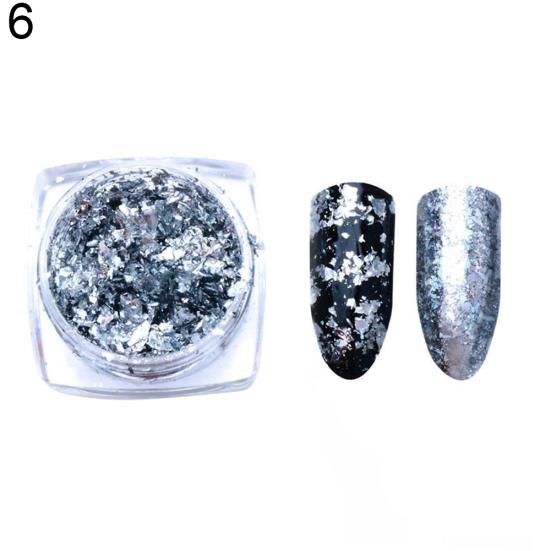 0.2g Shiny Paillettes Foil Nail Art Glitter Sequins Mirror Powder Manicure Decor