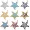 ZHUKOU Starfish Charms for Jewelry Making Cubic Zirconia Pendants for DIY Necklaces Jewelry Accessories Bulk VD1248