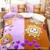 3D Lankybox Bettwäschesets Bettbezug-Set mit Kissenbezug Einzelbett Doppelbett Queen-Size King-Size Bettwäsche