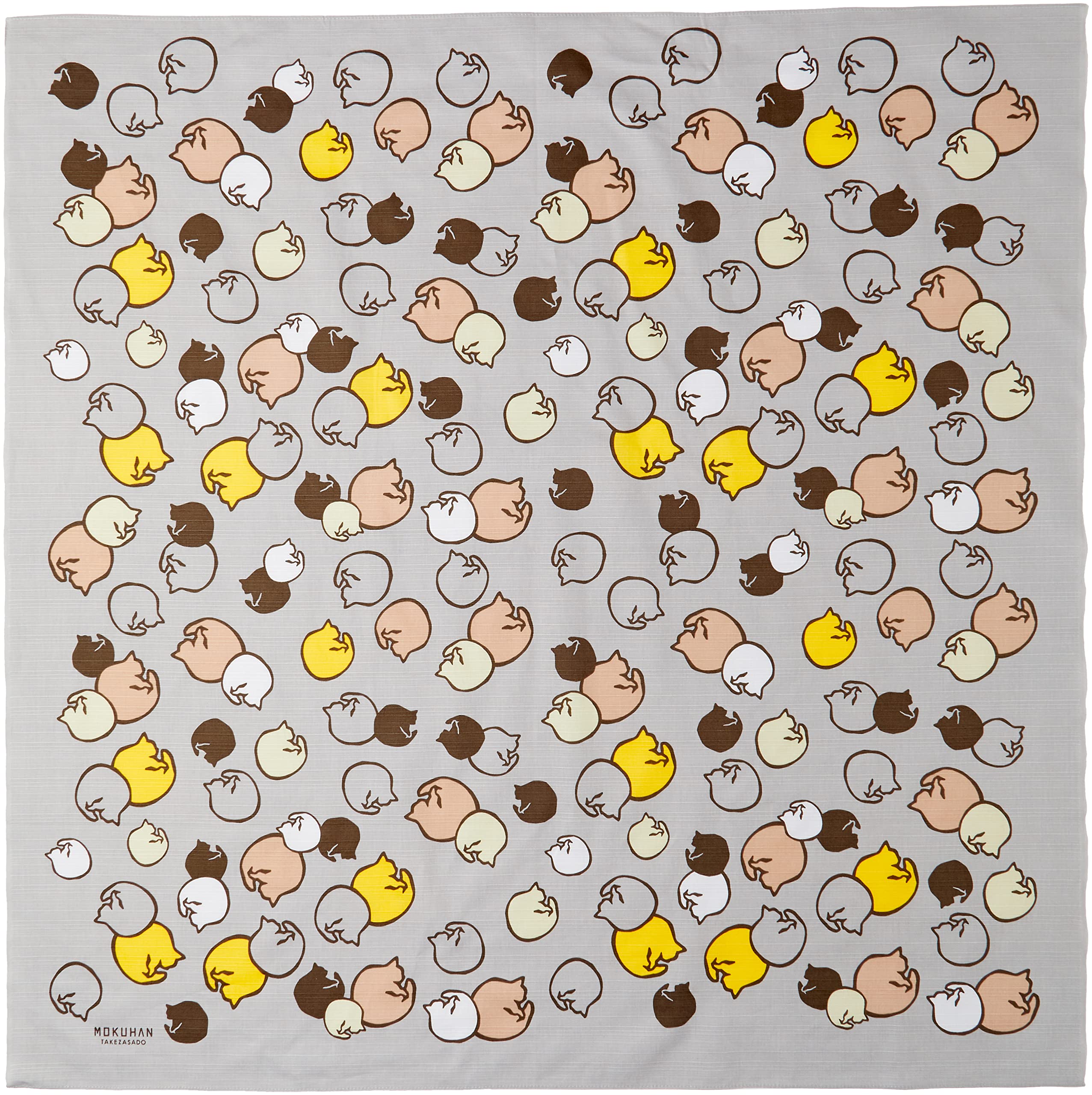 

Yamamoto Jin Shoten Японські товари, Кіотські аксесуари, MOKUHAN Шантунг Три ширини Фурошікі (Кіт), B Сірий, Прибл.. 106 x 105 см