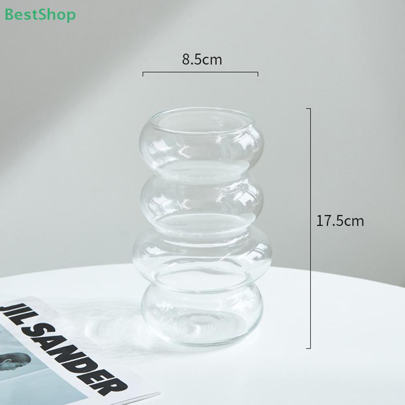 1 Stück Glas Spiralvase Skandinavische Blumendekoration Küche Wohnzimmer Schlafzimmer Haus Tisch Hochzeit Dekorationsvase