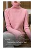 High-Neck Ribbed 100% Wool Seamless Sweater