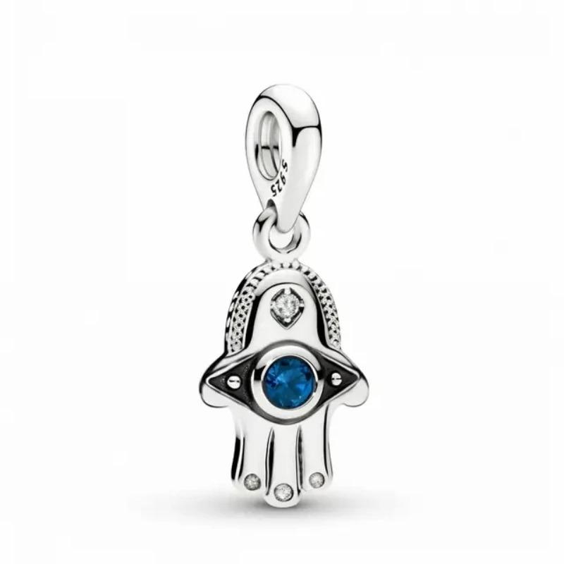 925 Silver Eye of Greece Devil Pendant Charm Bead for DIY Women Jewelry Bracelet Necklace