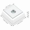 2er-Pack Quadratische Form LED-Lampenbasis Batteriebetrieben Display-Basis LED-Halter Ständer Glas Kunst