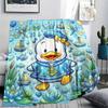 1PC Tuxedosam Print Flannel Blanket, High Quality All Seasons, Home Decor, Warmth and Comfort, Perfect for Christmas Gifts