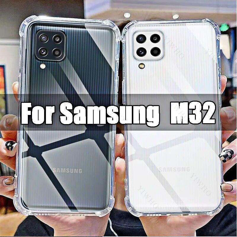 

Прозрачный мягкий чехол для телефона Samsung Galaxy M32 HD, прозрачный для Sumsung M 32 6,4 дюйма SM-M325FV, противоударный чехол с защитой от царапин