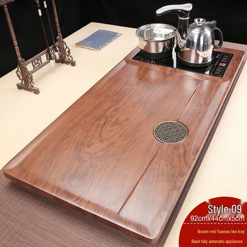 Автоматический поднос для чая Кунг-фу из массива дерева с чайником