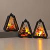 Halloween Lanterns Hanging Decors Witch Pumpkin Castles Pattern Handheld Lamp For Holiday Party Desktop Decoration Gift