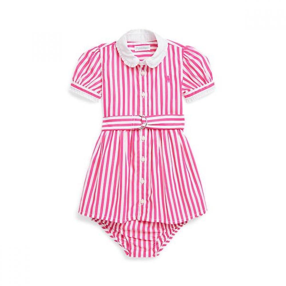 

Ralph Lauren Baby Girl Belt Cotton Shirt Dress Bloomers Cwpodrsf3d20407999 12M