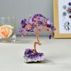 Cross-border Eco-friendly Engraved Natural Amethyst Cluster Base Money Tree Ornament Home Decoration Fortune Tree