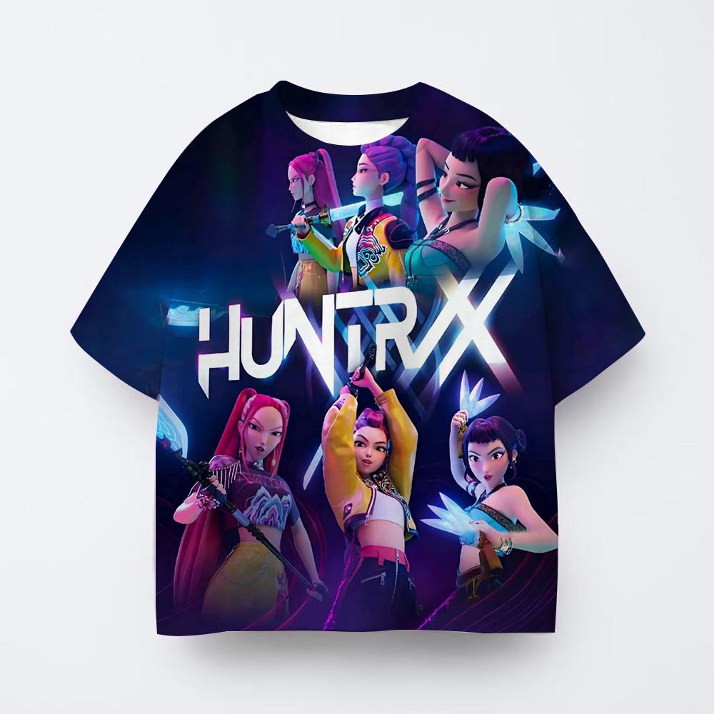 Kpop witch hunting group 3D printing children's T-shirts, girls' cartoon T-shirts, boys' anime T-shirts, children's Kawaii T-shi
