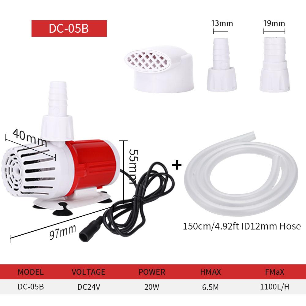 Ultra-quiet Fish Tank Submersible Pump Bottom Suction Side Suction Pump Suitable for Aquarium Rockery Fountain Filtration Cycle