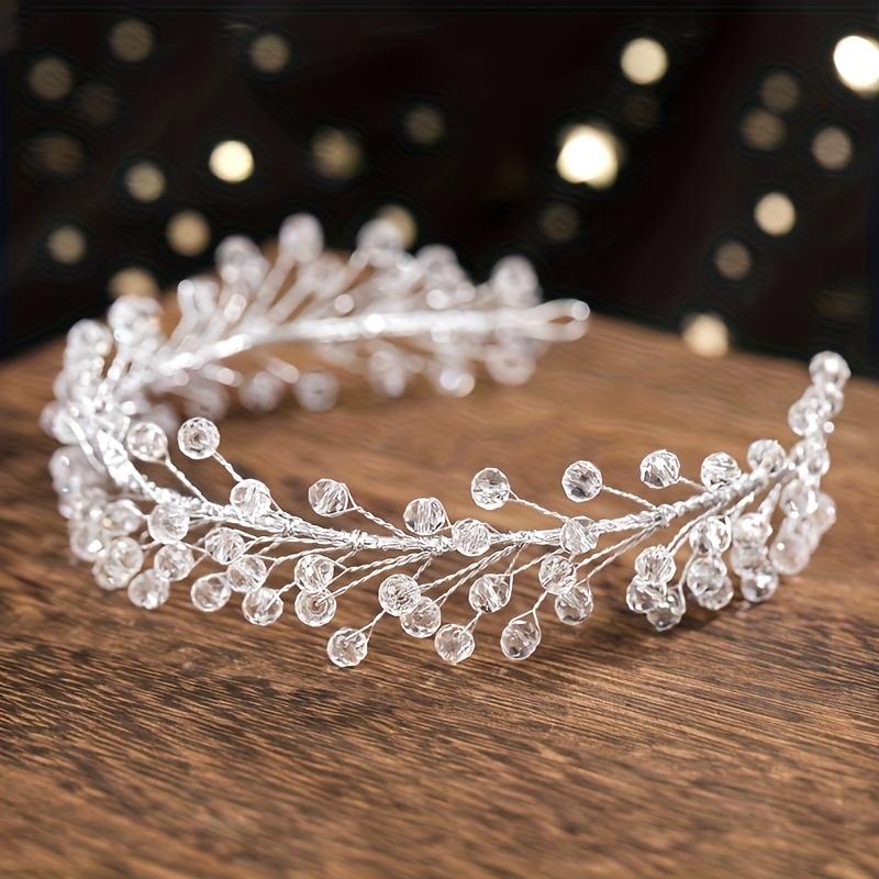 

1PC Women s Hand-woven Hair Accessories Vine Headwear, Perfect for Parties, Weddings and Bridal Events серебряный