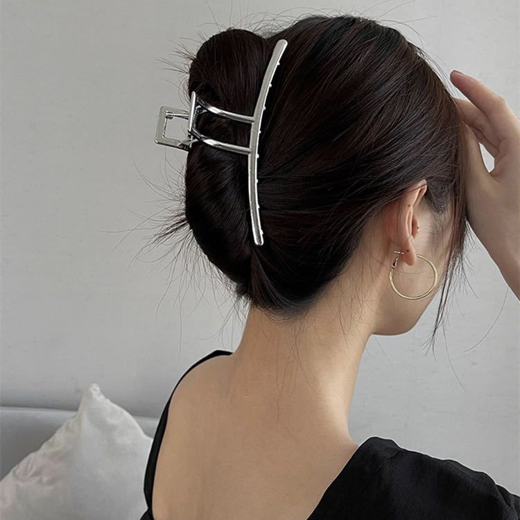 

Винтажные большие металлические заколки для волос, модные геометрические полые когти для волос для женщин, головные уборы для девочек, вечерние украшения для волос, подарок