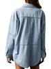 2025 Denim V-Neck Jacket: New Euro-American Long Sleeve Casual Fashion