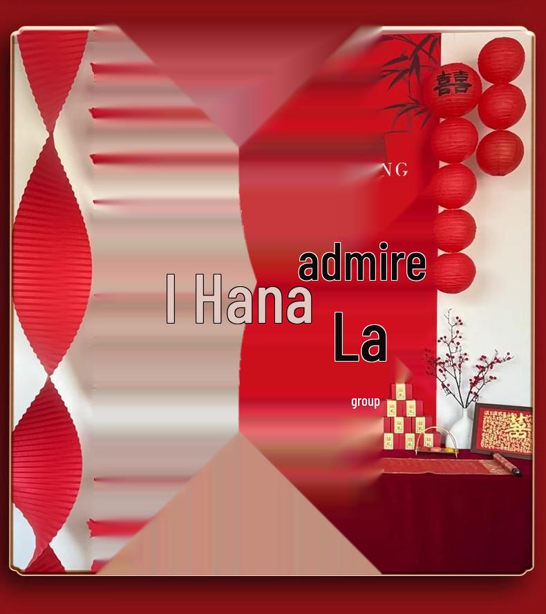 Double Happiness Wedding Banner Set - Room & Wall Décor for Engagements & New Home