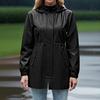 Giacca Donna Impermeabile Antivento Leggera Giacca Antipioggia con Tasche Cappotto Antipioggia Impacchettabile da Donna con Cappuccio