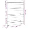 VidaXL Narrow 4-Tier Storage Cart White Engineered Wood, Slim Storage Cart, Rolling Cart, Cart 855259