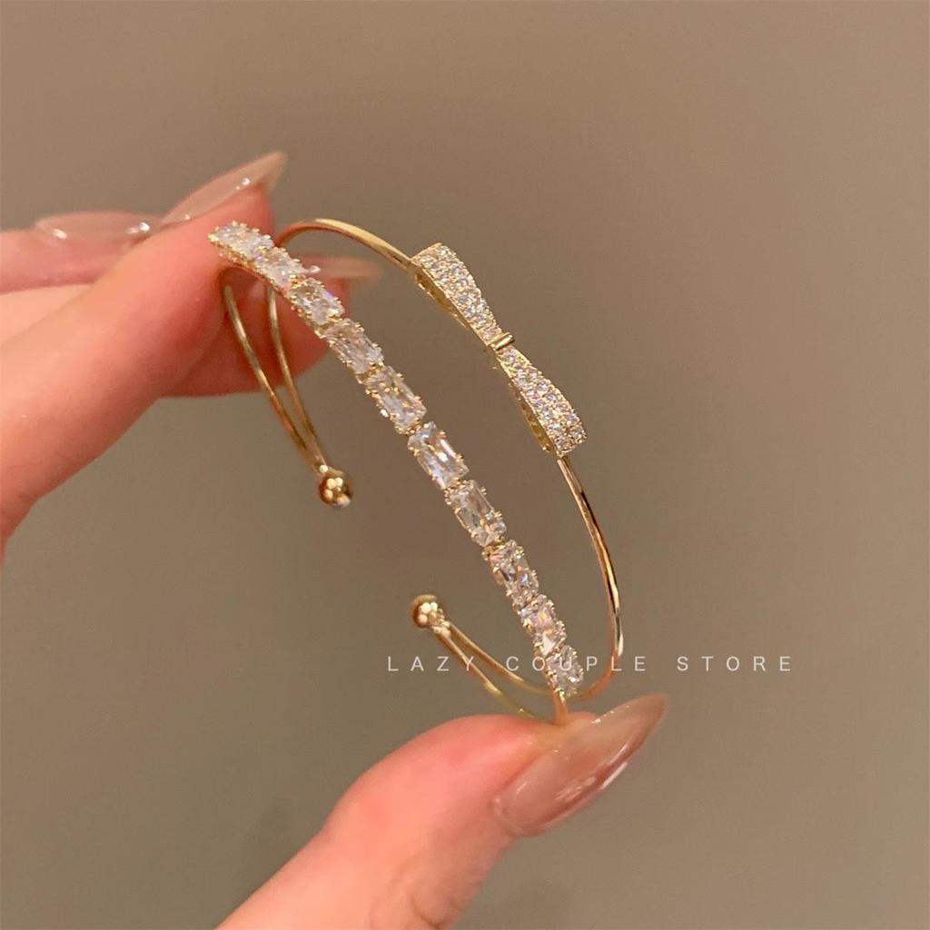 Popular Ultra-shiny Zircon Bracelet for Women, Versatile and High-end, New Chinese Style Vintage Butterfly Jewelry
