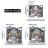 2Pcs Christmas Curtains Xmas Tree Christmas Arches Wall Corridor Large White Snow Scene Suitable For Bedroom Living Room Dining