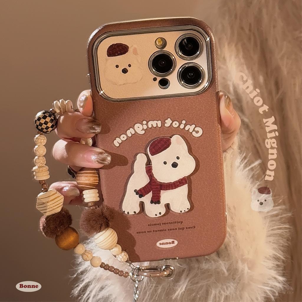 Brown Three Dimensional Western Highland Suitable for Apple 15promax Mobile Phone Case IPhone 16 Leather Cartoon Hanging Chain