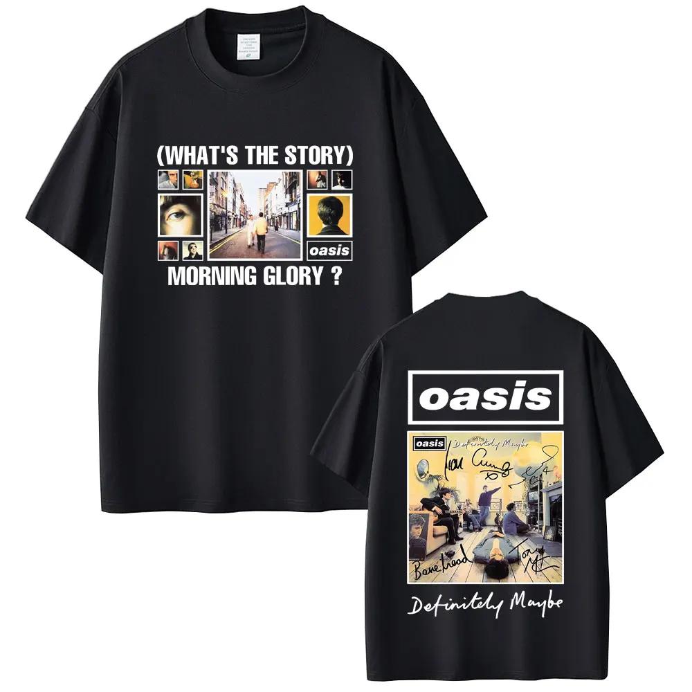 

Британский O-Oasis Definitely Maybe Футболки Мужская Женская Одежда Повседневные Винтажные Футболки с Коротким Рукавом Уличная Одежда#Цвет XXXXXL чёрный