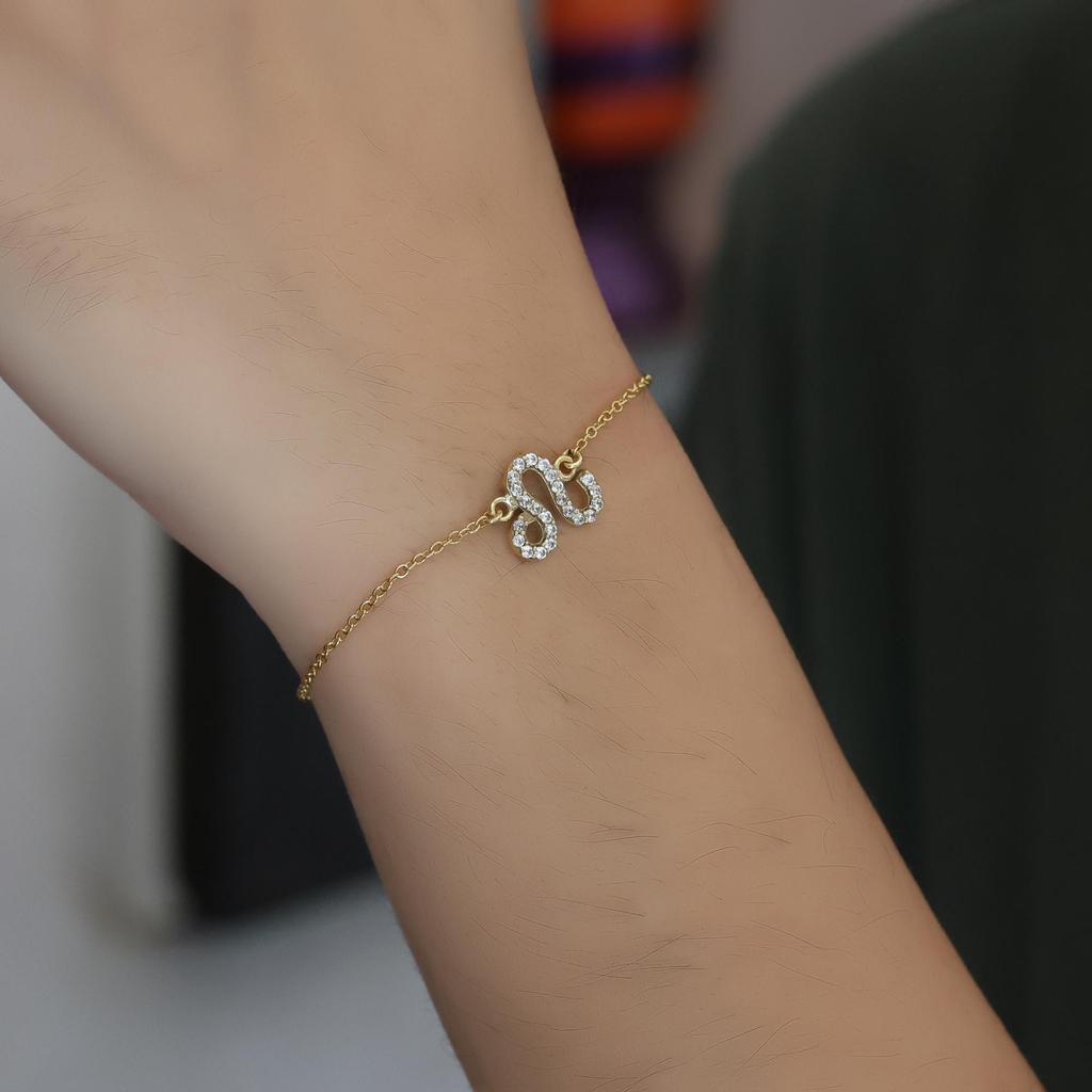 Astrological Zodiac Sign Bracelet, 925 Sterling Silver Handmade Jewelry, Zodiac Jewelry, Women Bracelet