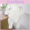 Baby Warmth Cotton Toddler Pajamas With High Waist And Ribbed Pants For Winter And Fall