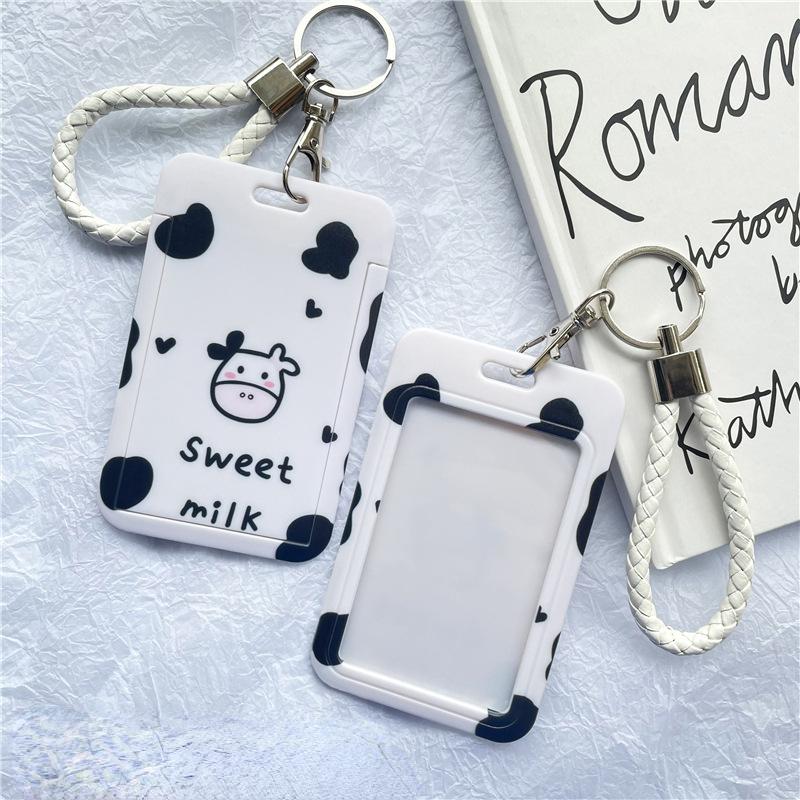 Waterproof Cartoon Plastic Card Cover Women's Kids Bus Credit ID Name Business Working Bank Card Badge Holder Protective Cover