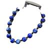 New Chinese Style 18M Blue And White Ceramic Bead Necklace, National Style, Natural Blue And Gold Glazed Beaded Gypsy Collarbone Chain