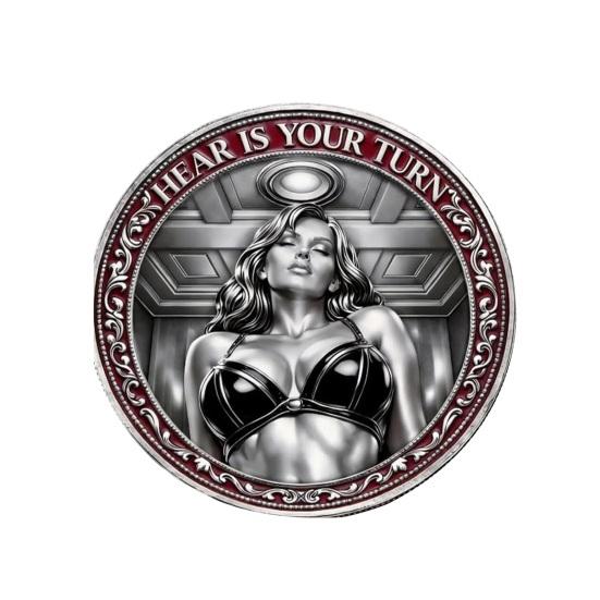 Heads I Get Tail/Tails I Get Funny Head And Head Commemorative Coin Challenge Coin Tail Double-Sided Cheeky Lucky