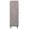 Highboard Gray and Gold 40 x 33 x 110 cm Solid Mango Wood