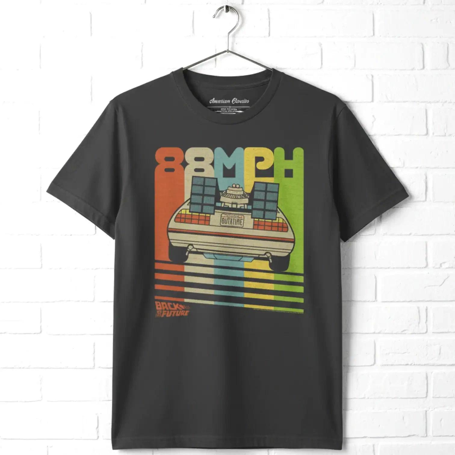 Back to The Future Retro DeLorean 88 mph Men s T Shirt L