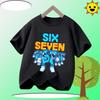 Summer Funny Six Seven 67 Digit Print Children's T-Shirt Casual Polyester Boys Short Sleeve Fashion Comfortable Kids Sport Clothes