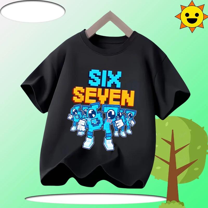Summer Funny Six Seven 67 Digit Print Children's T-Shirt Casual Polyester Boys Short Sleeve Fashion Comfortable Kids Sport Clothes
