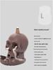 Zisha Skull Halloween Backflow Incense Burner - European Style Home Gift Ornament