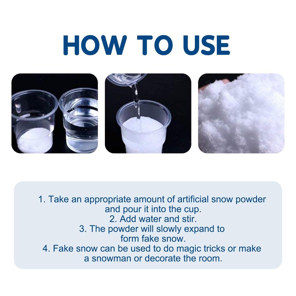 EELHOE Artificial Snow Snow Scene Window Decoration Winter Christmas Festival Atmosphere Indoor Photography Fake Snowflakes 50g