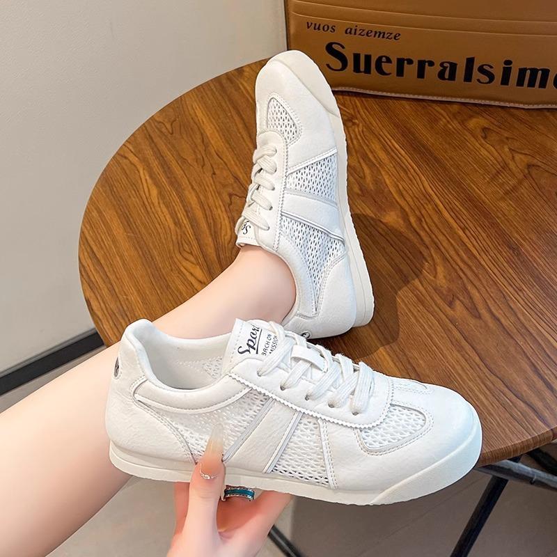 2025 summer new mesh breathable German training shoes women's versatile casual board shoes Forrest Gump shoes soft-soled flat-soled comfortable