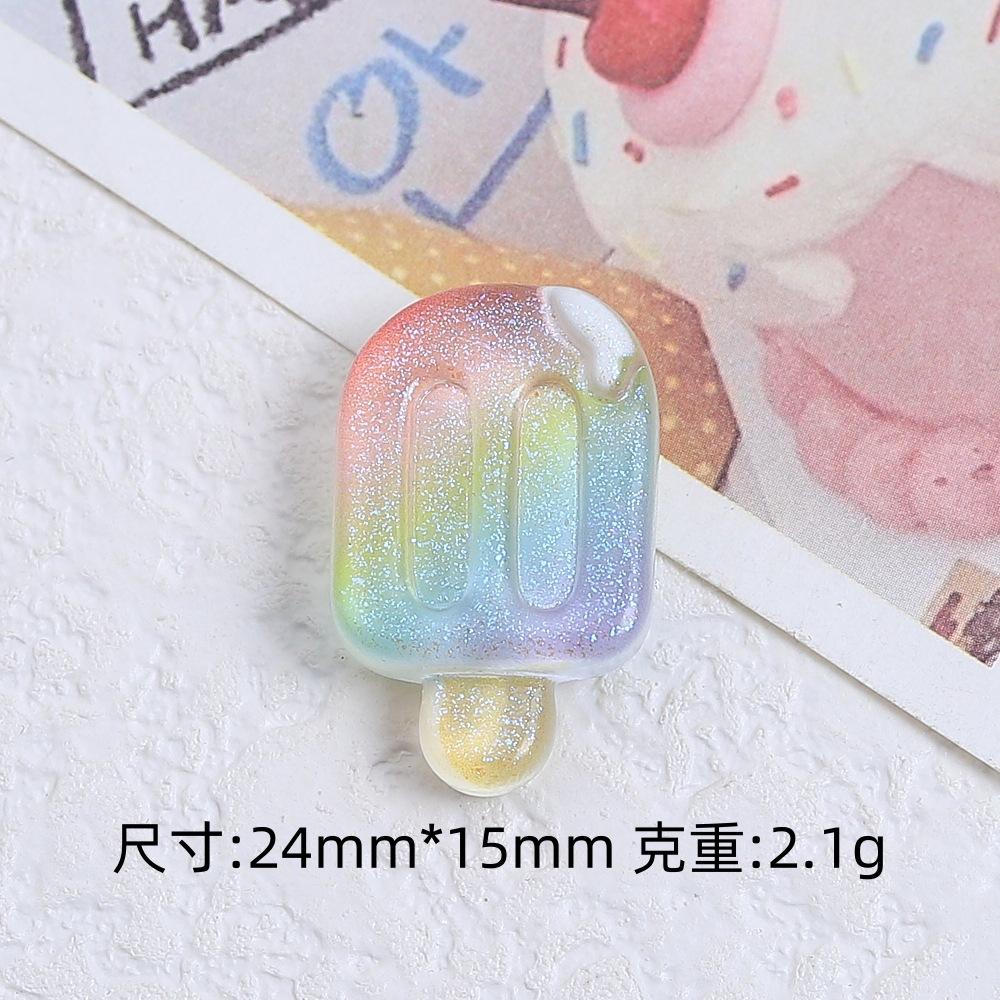 Z83 5PCS Resin Cartoon Sparkling Colorful Sunflowers Candy,Butterfly Ice Cream for Scrapbooking DIY Jewelry Making Accessories