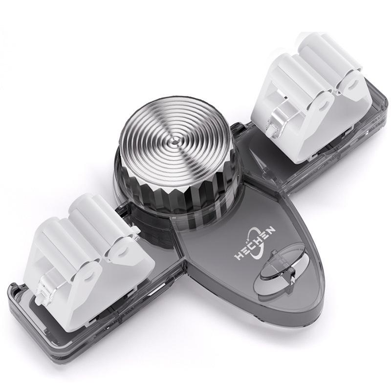 Adjustable Suction Cup Mop Holder - No-Drill, Bathroom Storage Hook with Dual Clips