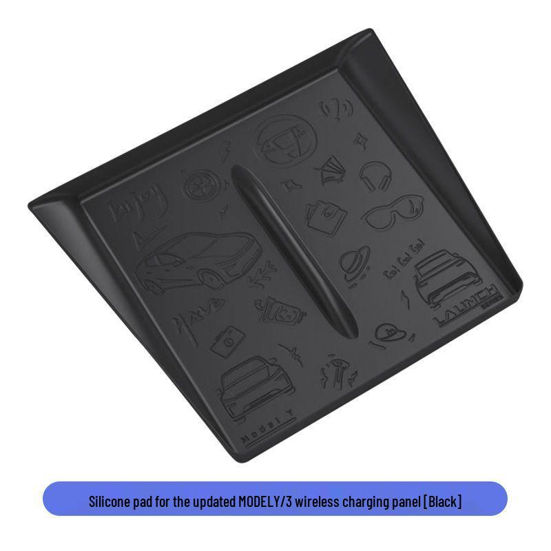 Tesla Model Y/3 Center Console Silicone Wireless Anti-Slip Charging Pad