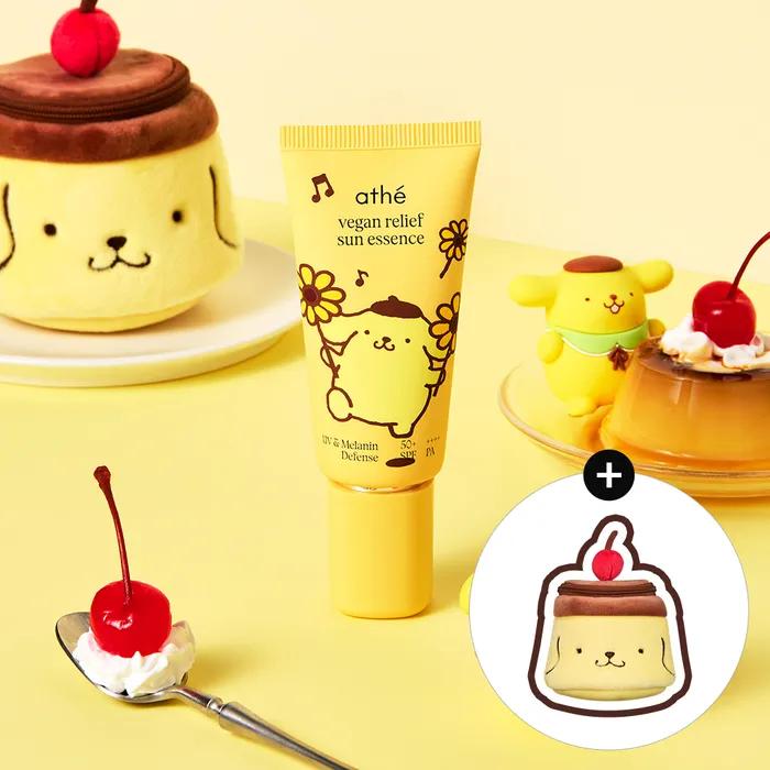 [Pompompurin Pouch Gift] ATE Vegan Relief Sun Essence EX Pompompurin Special Set SPF50+ PA++++
